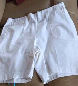Real Size Short Damen Gr. XL WEISS Baumwollmischung Gummibund Pull On - Bild 1 von 3