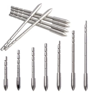 12 X 100-230gr Archery Arrowhead Inserts Steel Tips ID4.2mm Bow Hunting Target - Picture 1 of 9