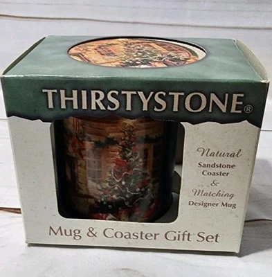 Juego de regalo taza y posavasos Thirstystone - Nochebuena Foto 1 de 4