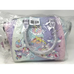Loungefly Hello Kitty & Friends Pastel Rainbow Ombre Satchel Purse Crossbody Bag - Picture 1 of 9