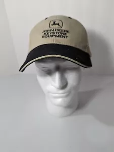 John Deere Baseball Trucker Hat - Keystone Equipment - Beige - Adjustable back - Picture 1 of 6