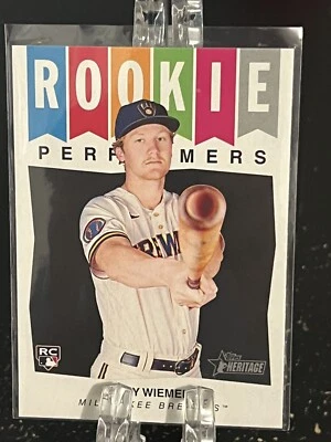 JOEY WIEMER--2023 TOPPS HERITAGE--ROOKIE PERFORMERS---BREWERS---FREE SHIPPING - Image 1 of 2
