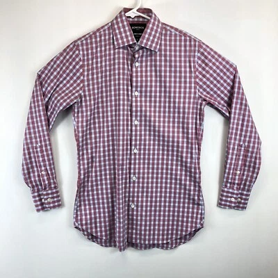 Bonobos Stretch Tailored Fit 15–33 Long Sleeve Button Up Red/Pink Plaid Gingham - Image 1 of 4