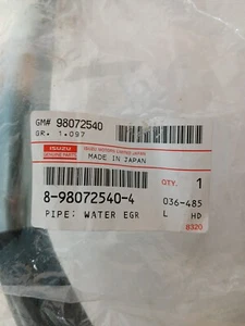 Isuzu Genuine Parts Pipe Water EGR 8-98072540-4 GM # 98072540 - Foto 1 di 4