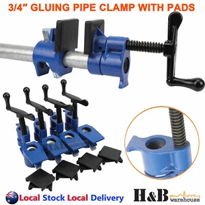 4 Pcs Heavy Duty 3/4" Gluing Pipe Clamp Vice Vise Tool Wide Protect Pads SALE!!! - Picture 1 of 7