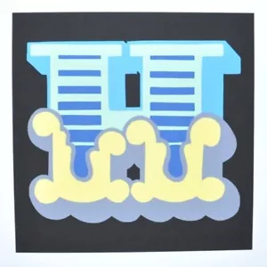 A - Ben Eine - H - blau - signiert und nummeriert - 2015 - Bild 1 von 4