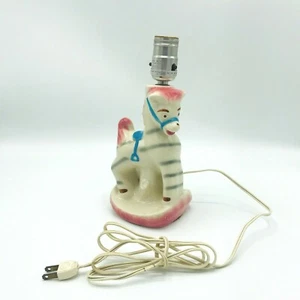 Vintage Porcelain Pony Horse Lamp Nursery Children's Room Baby Zebra - Picture 1 of 10