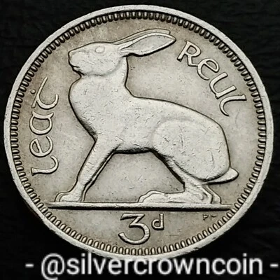 Ireland, Eire 3 Pence 1968. KM#12a. Three Cents coin. Hare. Rabbit. Animals. FP - Image 1 of 4
