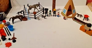 PlayMobile Western and Geobra Toys. Lot Of 40+ Pieces. Vintage - Bild 1 von 21