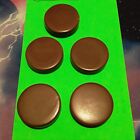 Backgammon Replacement Peices 1"  Brown Lot 5