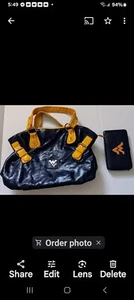 NCAA West Virginia  Zippered Yima Leather-like PURSE Hand Bag & Wallet   - Picture 1 of 6
