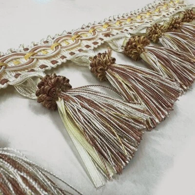 Borla de muestra para cortinas, tapicería y ropa de cama - beige Foto 1 de 3