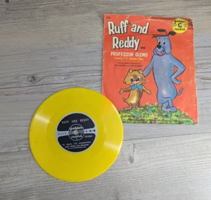 Ruff & Reddy & Prof Gizmo 78 RPM Yellow Vinyl Golden Record Hanna Barbera R558 - Picture 1 of 7