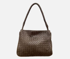 BOTTEGA VENETA Hand bag Shoulder Bag Intrecciato Brown Leather Vintage From JPN