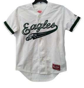 Rawlings YOUTH Eagles Pro Dri Button down Active Jersey - White , Large - Picture 1 of 9