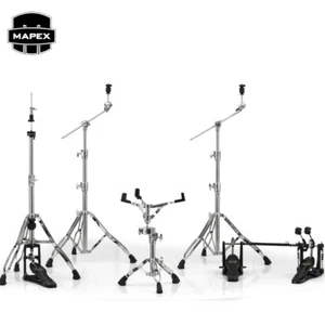Mapex Armory Series HP8005-DP 5-Piece Hardware Pack w/ Double Pedal Chrome - Picture 1 of 1