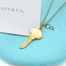 Tiffany Co. Tiffany Yellow Gold Key Necklace Au750 K18 Key HH236