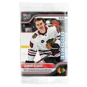 2023-24 NHL TOPPS NOW Sticker BLACKHAWKS DEBUT#1 Connor Bedard RC PRESALE