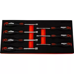 Nut Driver Handle Set 7 Piece 5 - 11mm High Polished Chrome Finish BOXO BX518-R2 - Picture 1 of 1