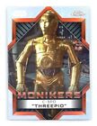 2023 Topps Chrome Star Wars #M-11 C-P3o Monikers Silver Refractor