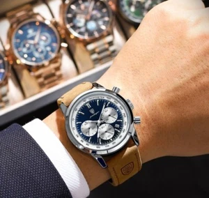 -Reloj de pulsera de cuero y cuarzo para hombre. Garantía y envío desde España - Imagen 1 de 10