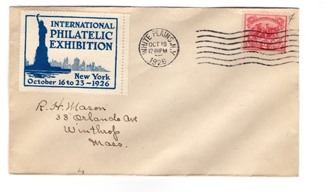 #629 White Plains 1926 First Day Cover - Planty #14 Cover