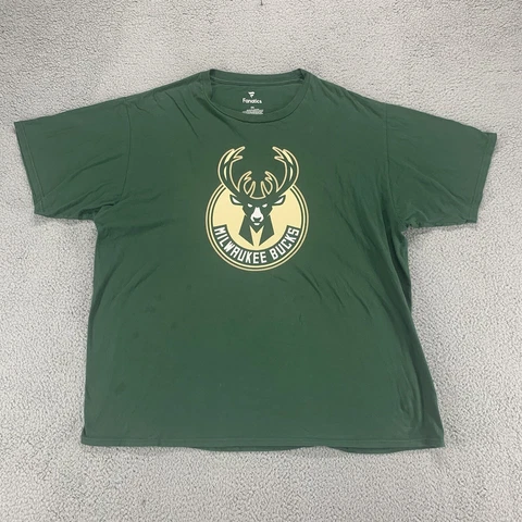 Milwaukee Bucks Shirt Mens 2XL XXL Green Basketball Giannis Antetokounmpo Cover