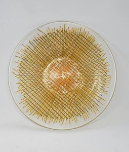 Studio Glass Charger Plate 16" Gold Organe Mid Century MCM beautiful and rare - Picture 1 of 7