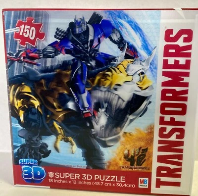 TRANSFORMERS Super 3D 150 Piece Jigsaw Puzzle 18" X 12"  Dinobot Grimlock New - Image 1 of 3