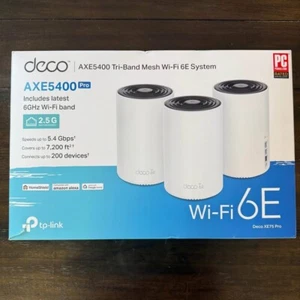 TP-LINK Deco XE75 AXE5400 Wi-Fi 6E Router Mesh System - White (3-Pack) - Afbeelding 1 van 3