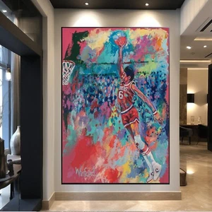 Verkauf Julius Erving Dr. J ORIGINAL Gemälde 48 Zoll hoch x 36 Zoll breit war 50.000 $ jetzt 24,995 $ - Bild 1 von 14
