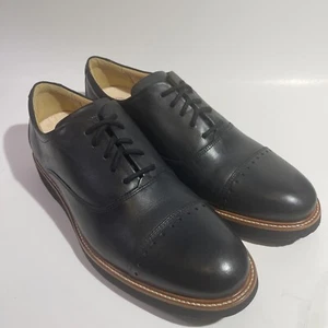 Zapatos de vestir cómodos de cuero negro Samuel Hubbard 'Market Cap' con suelas Vibram - Imagen 1 de 10