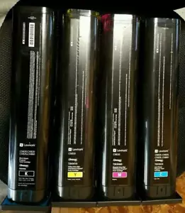 4 Sets Virgin Genuine Empty Lexmark CS820 CX820 CX825 CX860 Toners FREE SHIP - Picture 1 of 1