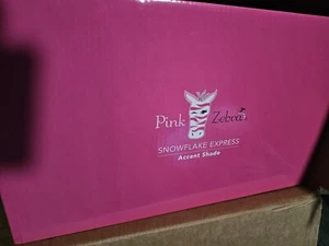 Snowflake Express Accent Shade Train White Christmas Pretty Pink Zebra NEW - Picture 1 of 2