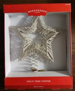 Target Wondershop Silver Star Christmas Tree Topper Unlit Holiday Decor - Picture 1 of 1