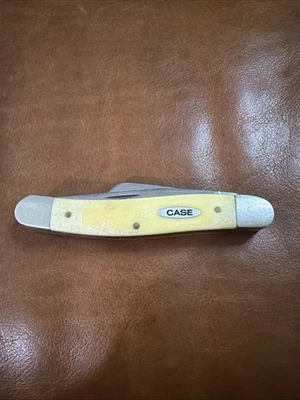 Case XX USA 3318 Trapper Knife, 1986, Yellow Composite Handles - Image 1 of 4