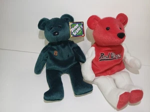 2 Orsetto Beanie Vintage Bamm Beano's 1998 CAL RIPKEN JR. ORIOLES Ali Rosse Verde - Foto 1 di 21