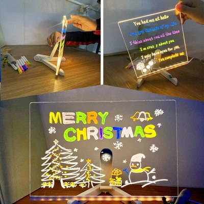 LED Notiztafe Leuchtendes Zeichenbrett DIY Notiztafel Abwischbar Drawing light - Bild 1 von 4