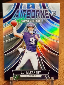J.J. McCarthy 2024 Panini Rookies&Stars RC AIRBORNE Prizm #A-JMY Vikings - Bild 1 von 2