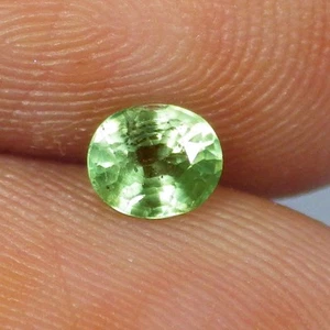Piedras preciosas de corte ovalado verde natural seductor granate tsavorita de 0,33 quilates (4 x 3 mm) - Imagen 1 de 6