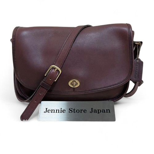 Borsa a tracolla vintage Coach 9790 in pelle marrone scuro made in USA usata