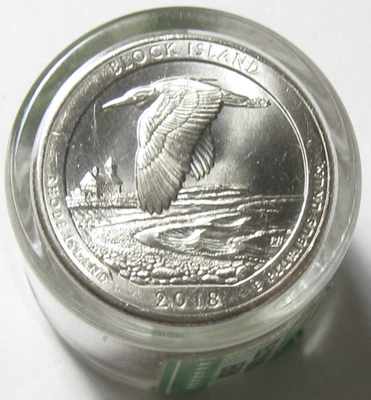 2018 Block Island Nat Park Roll of 12 Uncirculated ATB Quarters Danbury Mint - Image 1 of 2