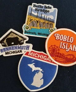 4 pc. Detroit Michigan Based Embroidered Patch misc size 3"-3.5" - Picture 1 of 2