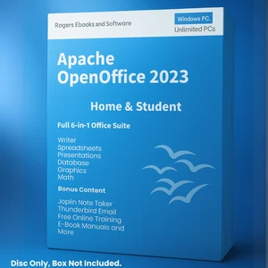 Open Office 2023 Home & Student Edition Full Version DVD Lifetime for Windows PC - Picture 1 of 15