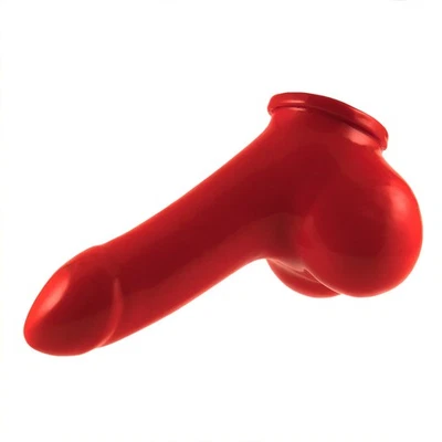 TOYLIE Latex Penishülle XS mit Hodensack rot Schaft: 10cm Penis Hülle Latexkleidung