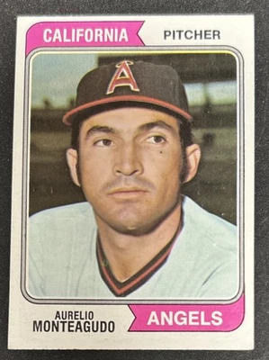 1974 Topps Aurelio Monteagudo Baseball Card #139 Angels Pitcher VG O/C - Image 1 of 2