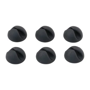 BLUELOUNGE® CableDrop Multipurpose Cable Clips, Black, 6 Count - Picture 1 of 6