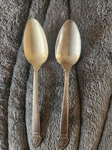 VTG Set of 2 Community King Cedric Teaspoons Silverplate Oneida Charcuterie - Picture 1 of 9