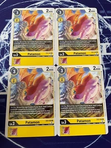 x4 Patamon EX3-028 C Playset Digimon TCG Ruggito Draconico - Foto 1 di 1