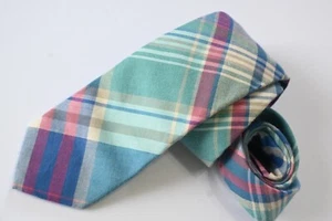 J. CREW BLUE COTTON MEN'S NECK Tie W:2 1/4" BY L:60" - Picture 1 of 3
